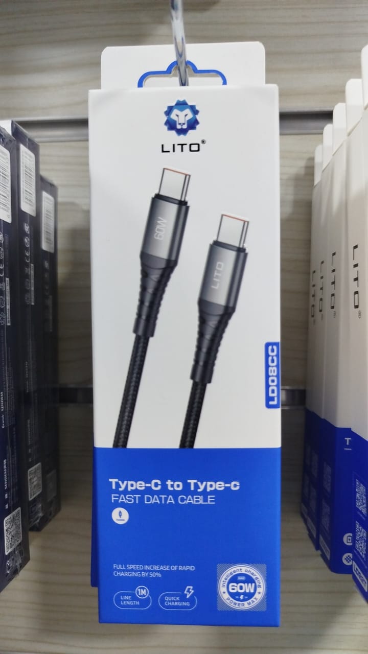 LITO LD08CC TYPE C-C 60W 1M CABLE