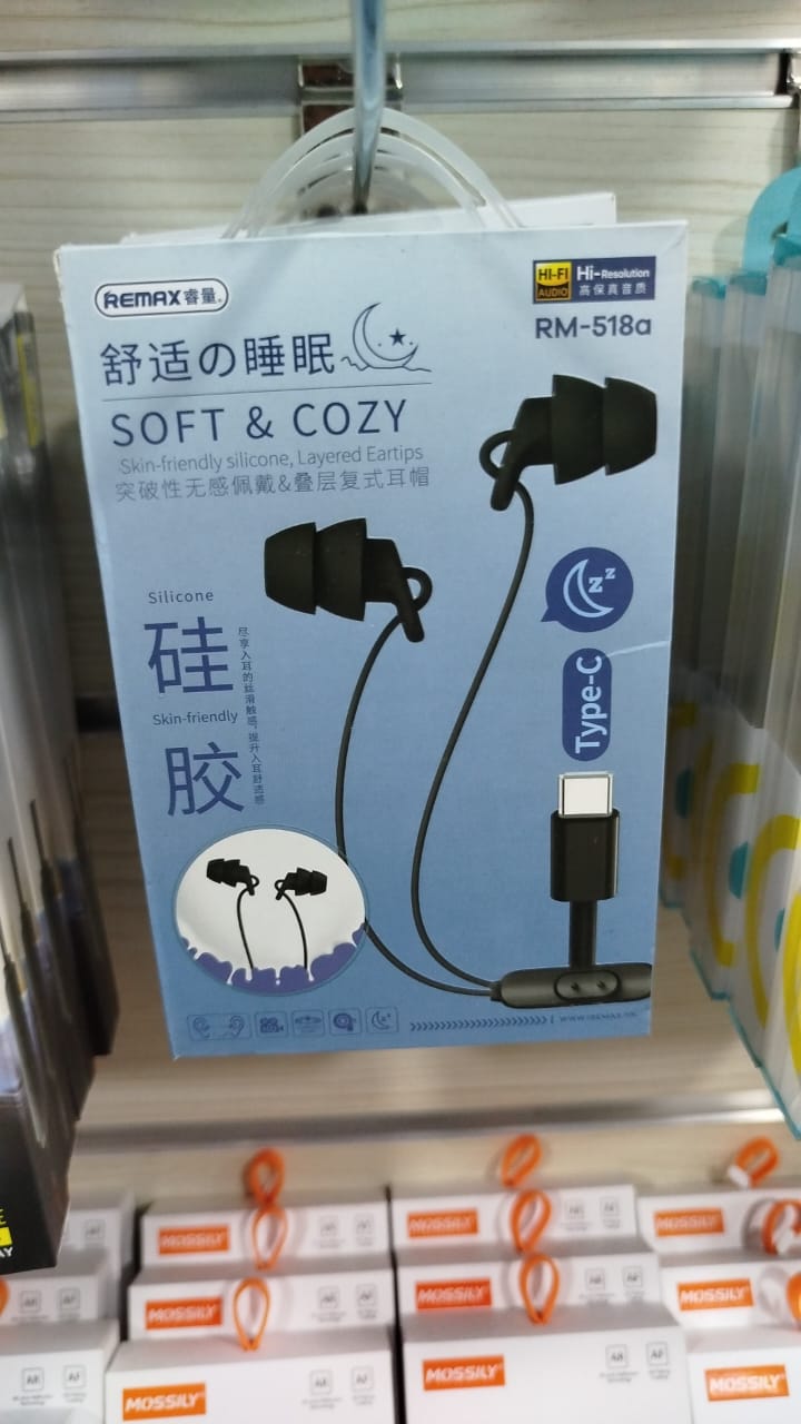 REMAX RM-518A EARPHONE(BLACK/WHITE)