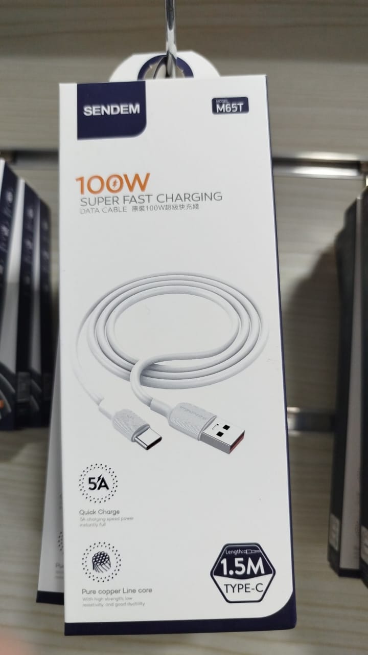 SENDEM M65T 100w Super fast Charging USB-C Cable
